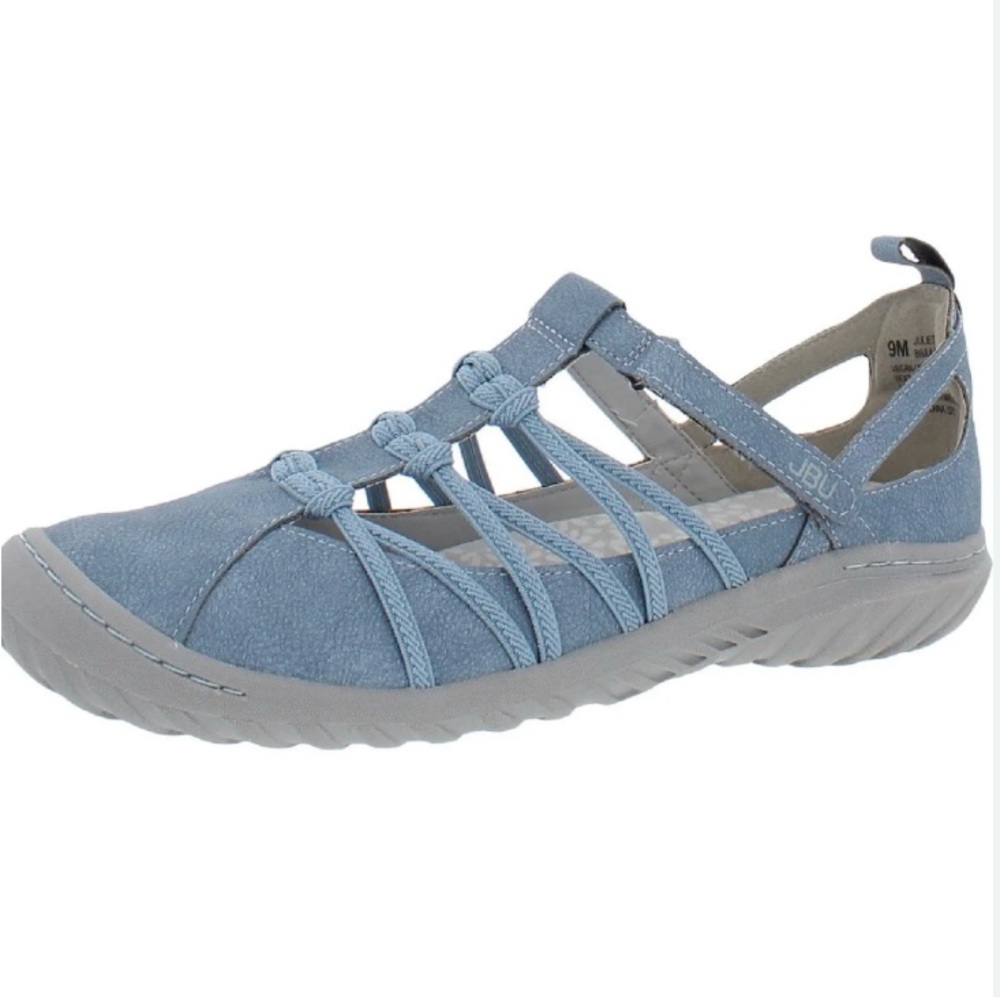 JUB Jambu Juliet Bungee Casual Shoe Womens 8.5 Blue Strappy Sandals Travel Flats